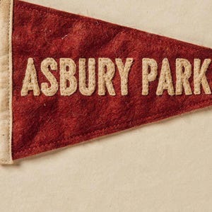 Asbury Park, New Jersey Surf Pennant Print | Vintage Felt Pennant Art | Beach House Decor | Retro Surf Wall Art | Printable Digital Download image 4