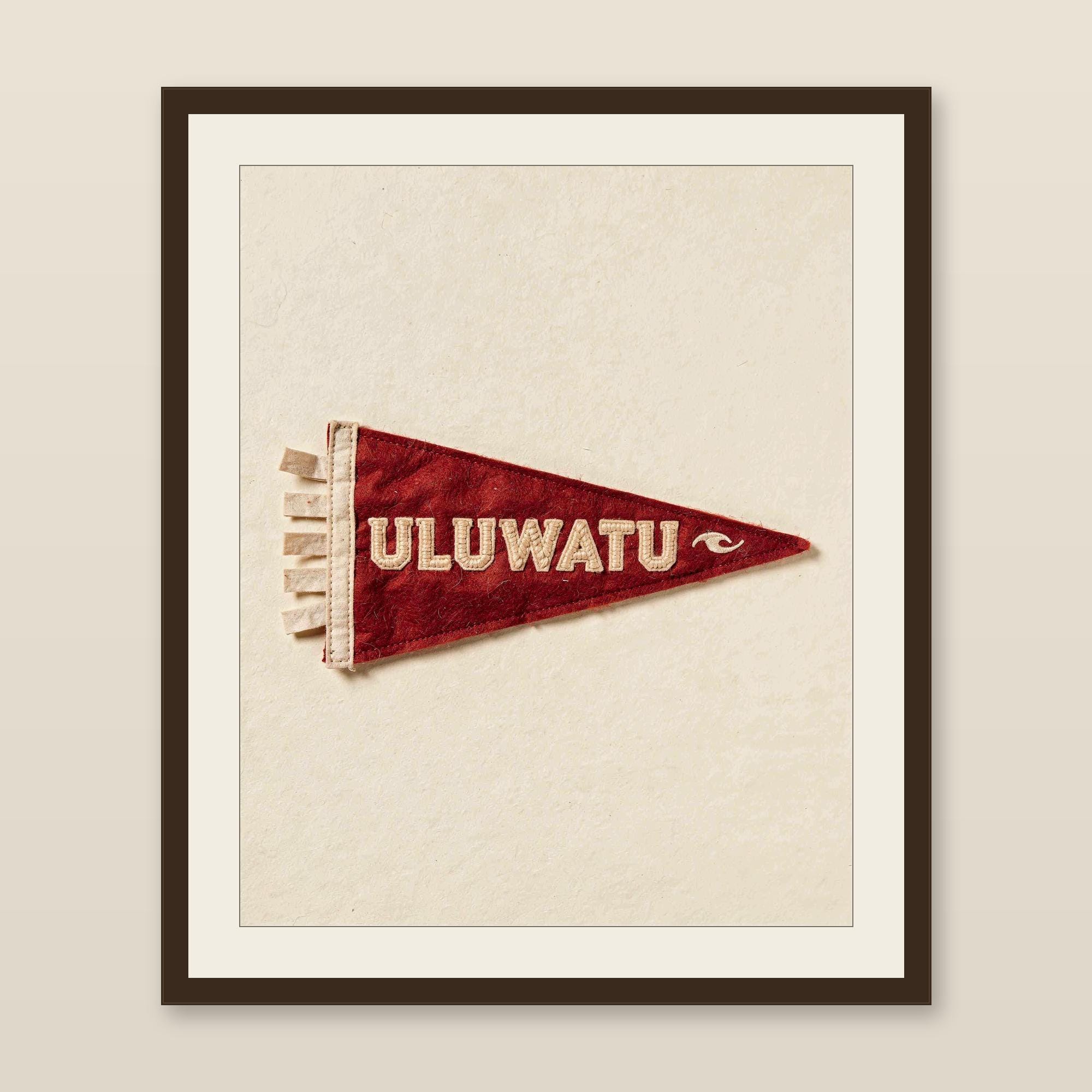 Uluwatu, Bali, Indonesia Surf Pennant Print | Vintage Felt Pennant Art | Beach House Decor | Retro Surf Wall Art | Printable Digital Downloa