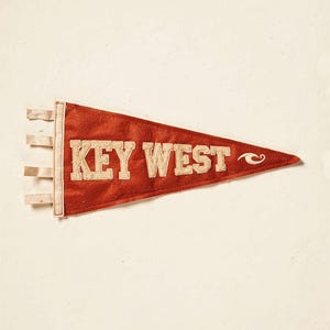 Key West, Florida Surf Pennant Print | Vintage Felt Pennant Art | Beach House Decor | Retro Surf Wall Art | Printable Digital Download image 2