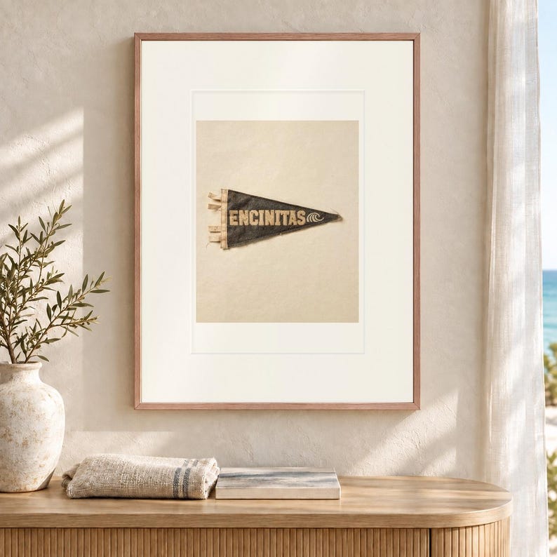 Encinitas, California Surf Pennant Print
