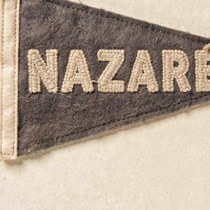 Nazaré, Portugal Surf Pennant Print | Vintage Felt Pennant Art | Beach House Decor | Retro Surf Wall Art | Printable Digital Download image 4