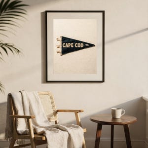 Cape Cod, Massachusetts Surf Pennant Print | Vintage Felt Pennant Art | Beach House Decor | Retro Surf Wall Art | Printable Digital Download image 7