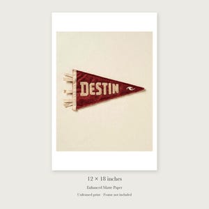 Destin, Florida Surf Pennant Art Print, Framed or Unframed Coastal Poster image 8