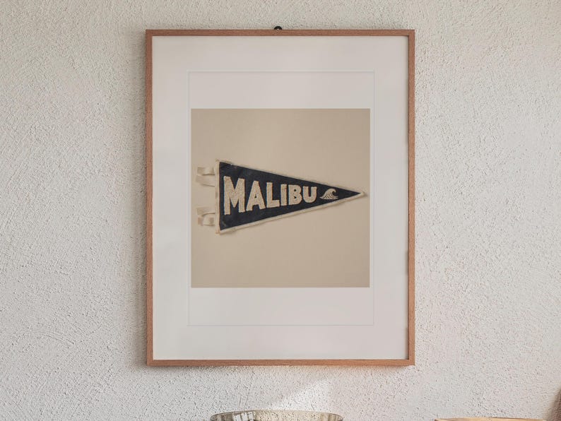 Malibu Surf Pennant Print