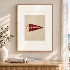 Kunstdruck „Asbury Park Surf Pennant“, gerahmt oder ungerahmt, Küstenposter Bild 12