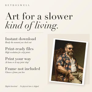 RetroSwell digital download: instant download, print-ready files, print at home or at any print shop. Frame not included.