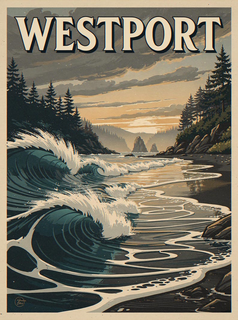 Westport Surf Poster