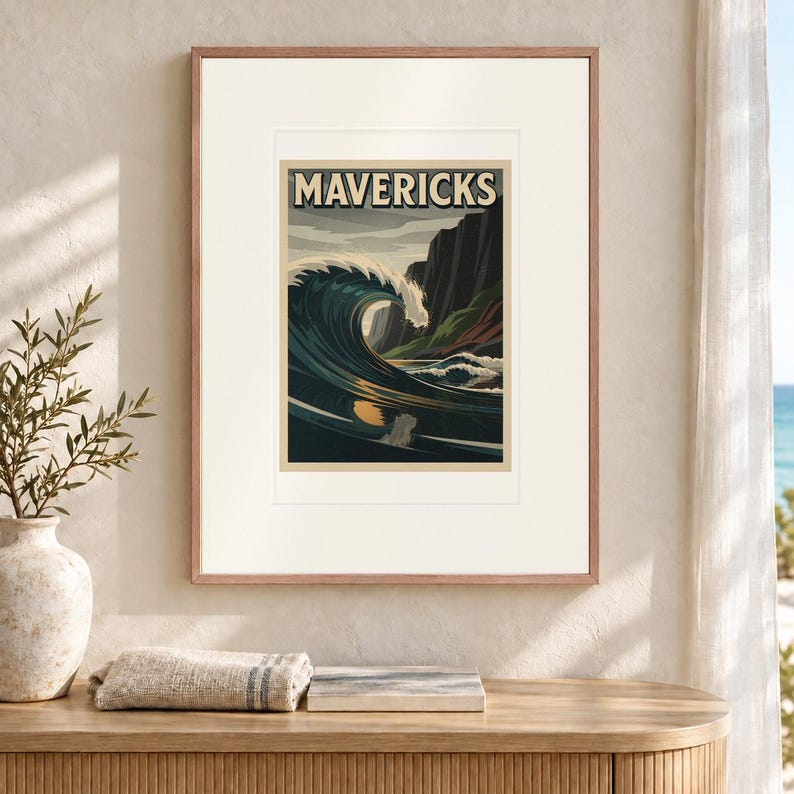 Mavericks Surf Poster