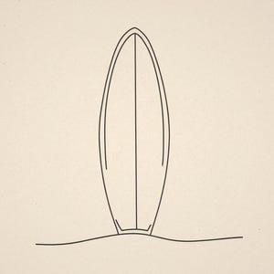 Boho Longboard in Sand Line Art framed in a coastal dining room setting
