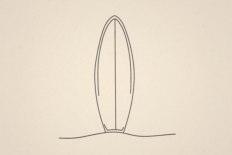 Boho Longboard in Sand Line Art framed in a coastal dining room setting