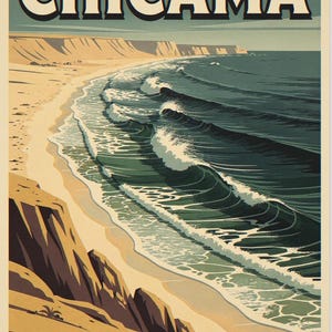 Chicama Peru Surf full artwork and composition, shown flat without a room setting.