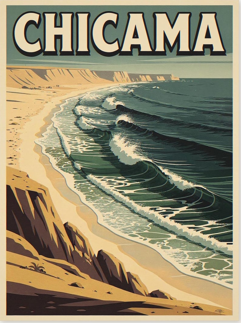 Chicama Peru Surf Poster