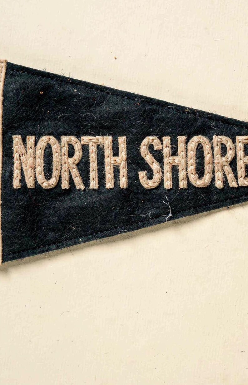 North Shore, Oahu, Hawaii Surf Pennant Print | Vintage Felt Pennant Art | Beach House Decor | Retro Surf Wall Art | Printable Digital Downlo image 4