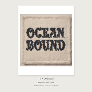 Ocean Bound Patch unframed 16 by 20 inch print on enhanced matte paper, shown with its white paper border.