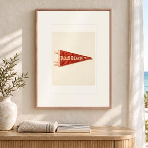 Bells Beach Surf Pennant Art Print, Framed or Unframed Coastal Poster image 12