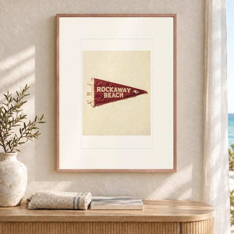 Rockaway Beach, New York Surf Pennant Print