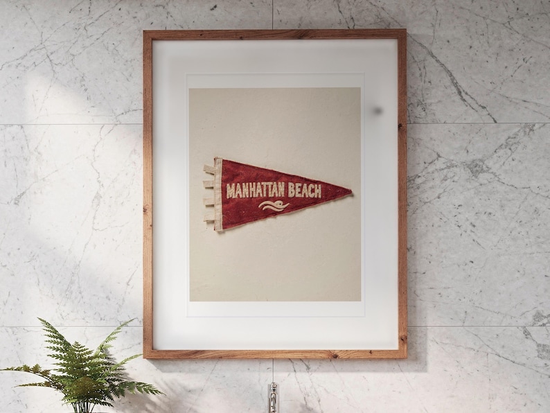 Manhattan Beach, California Surf Pennant Print