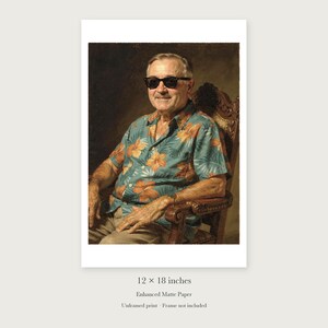 Harry S. Truman Surfer unframed 12 by 18 inch print on enhanced matte paper, shown with its white paper border.