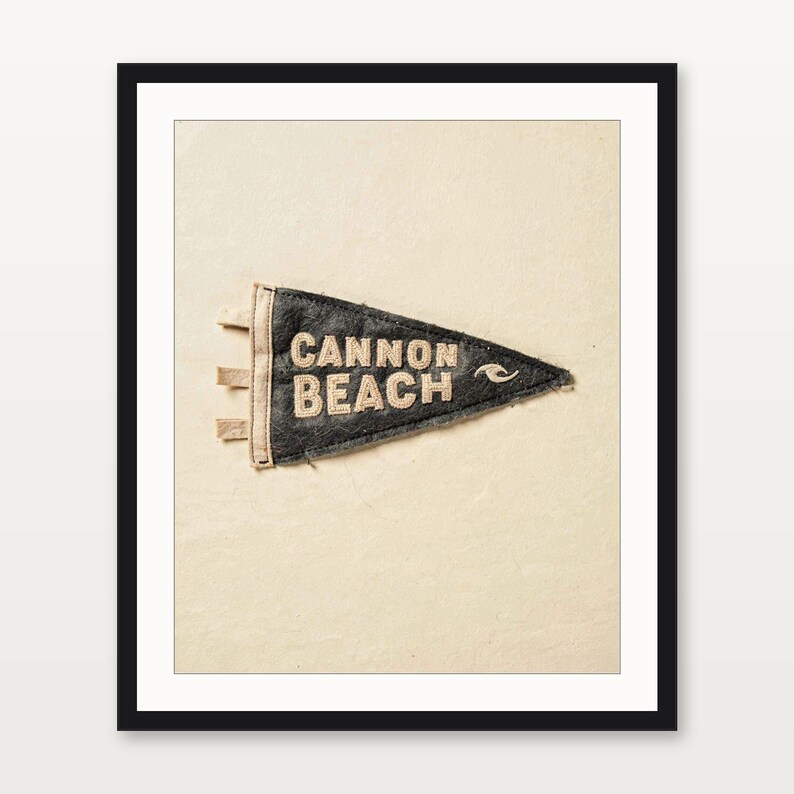 Cannon Beach, Oregon Surf Pennant Print | Vintage Felt Pennant Art | Beach House Decor | Retro Surf Wall Art | Printable Digital Download image 3