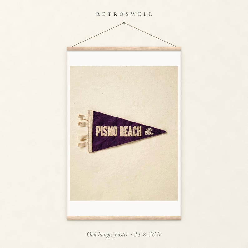 Pismo Beach, California Surf Pennant Print
