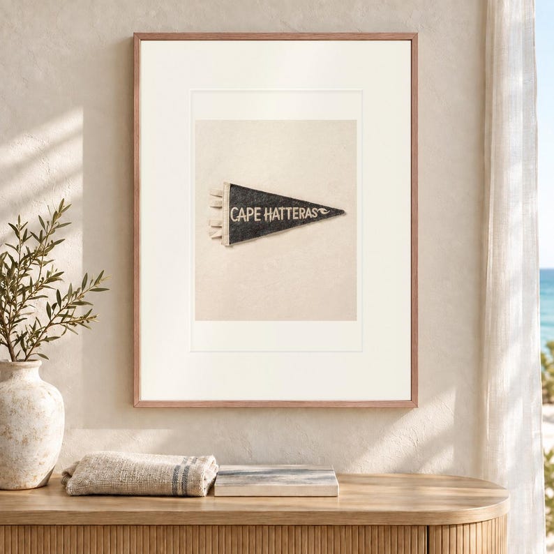 Kunstdruck „Surf Wimpel“ von Cape Hatteras, North Carolina, gerahmt oder ungerahmt – Küstenposter Bild 12