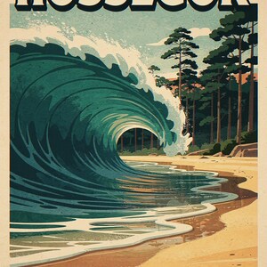 Hossegor Surf full artwork and composition, shown flat without a room setting.