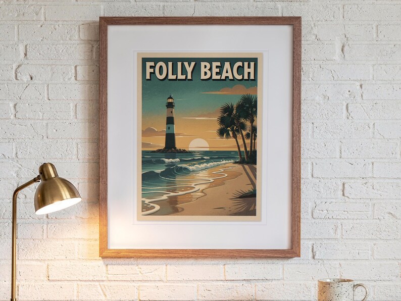Folly Beach Surf Poster