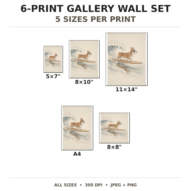6 print sizes included - 5x7 to 24x36