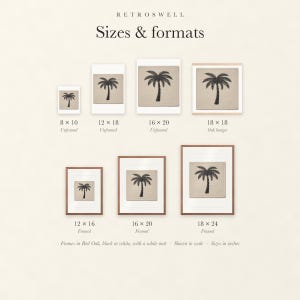 Palm Tree Patch Art Print, Framed or Unframed Retro Coastal Poster image 6