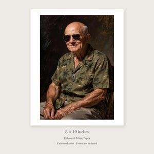 Dwight Eisenhower unframed 8 by 10 inch print on enhanced matte paper, shown with its white paper border.