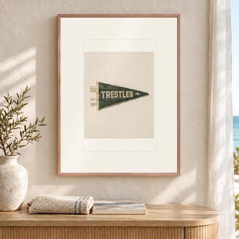 Trestles, San Clemente, California Surf Pennant Print