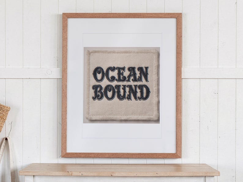 Ocean Bound Embroidered Patch Print