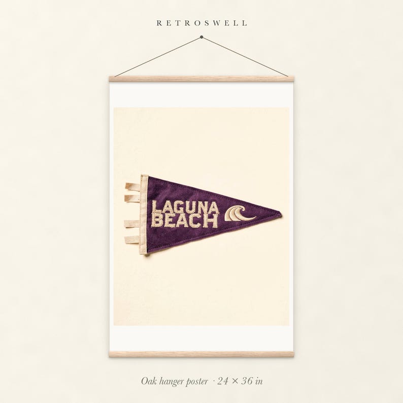 Laguna Beach, California Surf Pennant Print