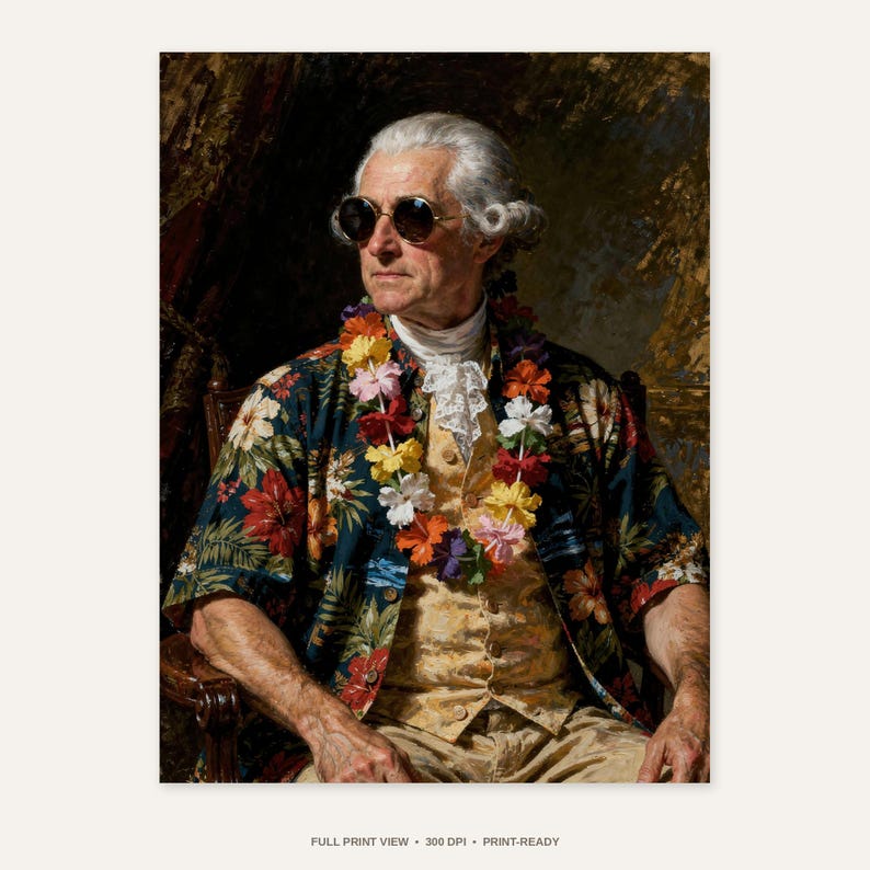 John Adams Surf Art Print - full unframed print view, 300 DPI print-ready quality