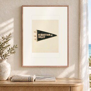 Sebastian Inlet Surf Pennant Art Print, Framed or Unframed Coastal Poster image 12
