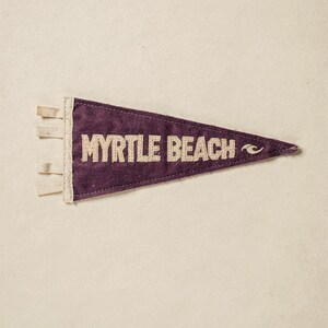 Myrtle Beach, South Carolina Surf Pennant full artwork and composition, shown flat without a room setting.