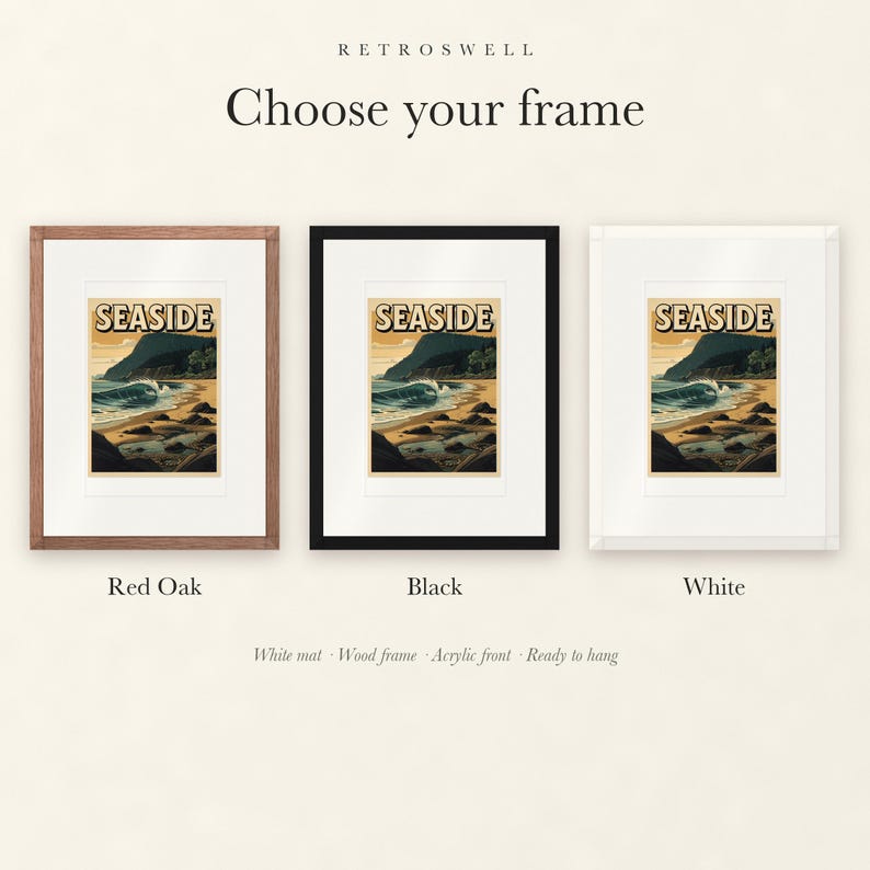 Seaside Surf Poster