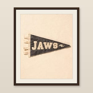 Jaws (Pe'ahi), Maui, Hawaii Surf Pennant Print | Vintage Felt Pennant Art | Beach House Decor | Retro Surf Wall Art | Printable Digital Down image 1