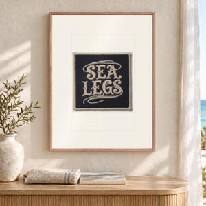 Sea Legs Patch Art Print, Blue, Framed or Unframed Coastal Poster image 12