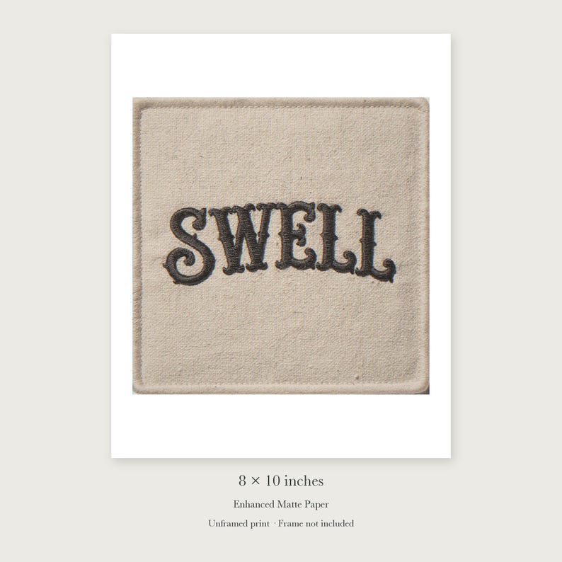 Swell Patch unframed 8 by 10 inch print on enhanced matte paper, shown with its white paper border.
