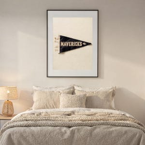 Mavericks, Half Moon Bay, California Surf Pennant Print | Vintage Felt Pennant Art | Beach House Decor | Retro Surf Wall Art | Printable Dig image 6