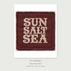 Sun Salt Sea Patch unframed 16 by 20 inch print on enhanced matte paper, shown with its white paper border.
