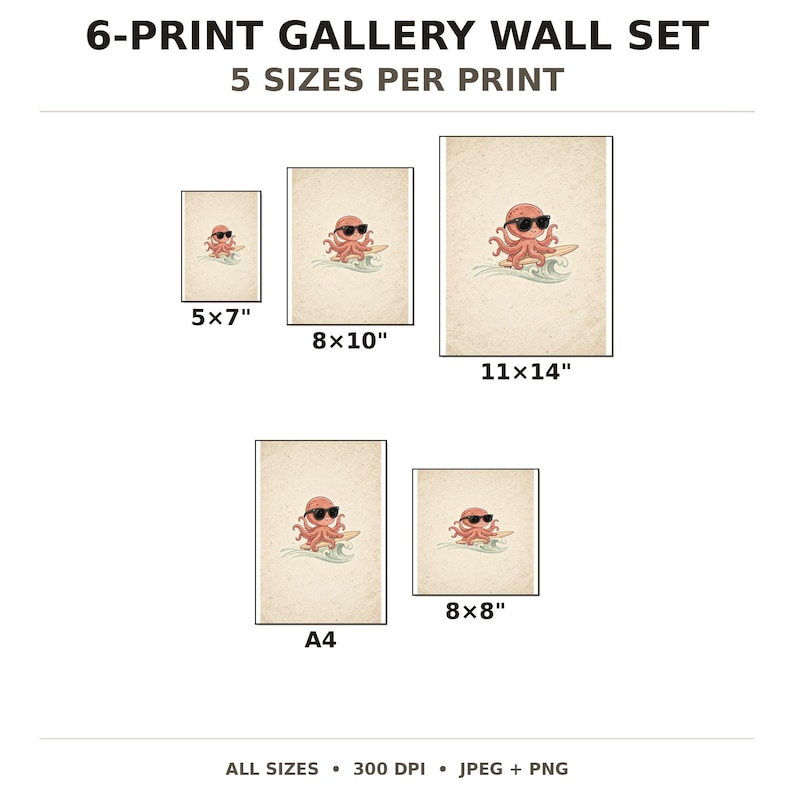 6 print sizes included - 5x7 to 24x36