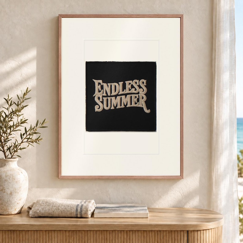 Lámina artística "Endless Summer Patch", póster retro costero con o sin marco. imagen 12