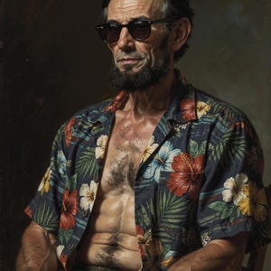 Abraham Lincoln full artwork and composition, shown flat without a room setting.