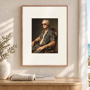 Alexander Hamilton Surfer Art Print, Framed or Unframed Funny Founding Father Beach Poster image 12