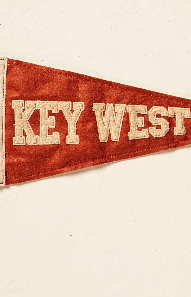 Key West, Florida Surf Pennant Print | Vintage Felt Pennant Art | Beach House Decor | Retro Surf Wall Art | Printable Digital Download image 4