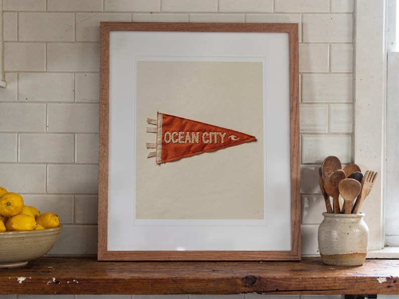 Ocean City, Maryland Surf Pennant Print