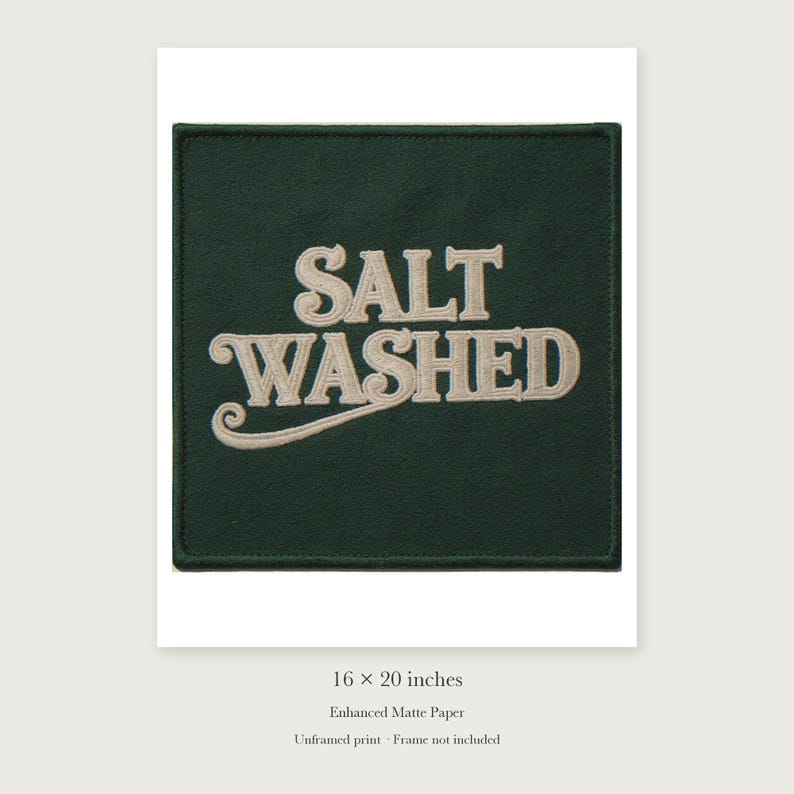 Salt Washed Patch unframed 16 by 20 inch print on enhanced matte paper, shown with its white paper border.