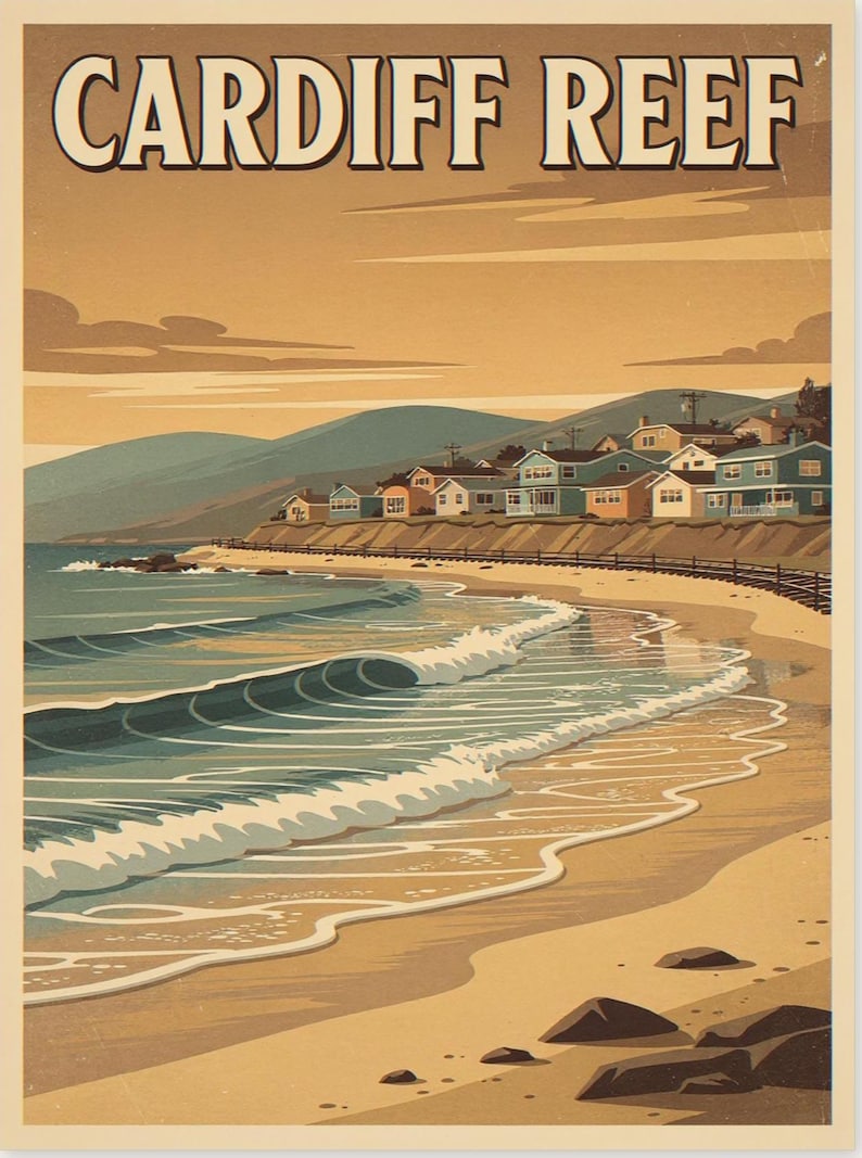 Cardiff Reef Surf Poster